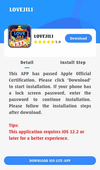 Step 3: Click Download and allow the application to be installed on your iPhone.